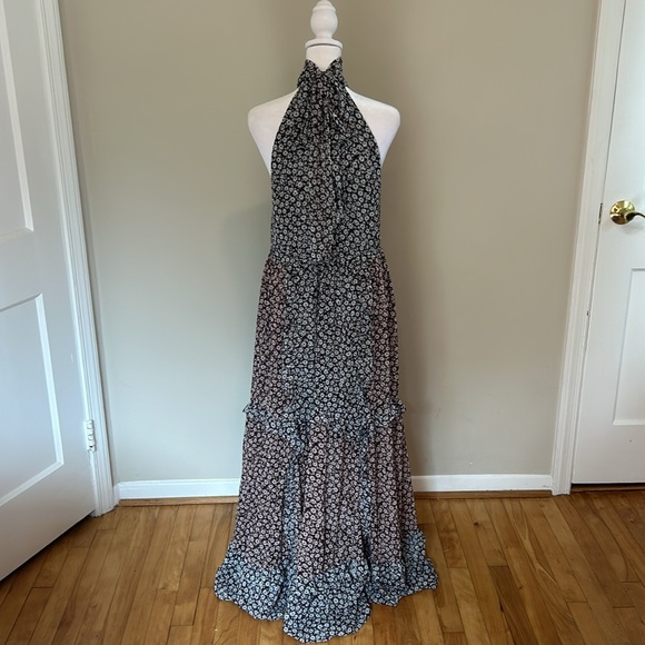 Sabina Musayev Floral-Print Tiered Gown New Size Small - Picture 11 of 13